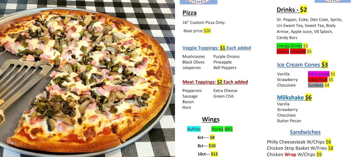 Twisted Toppings Pizzeria Menu